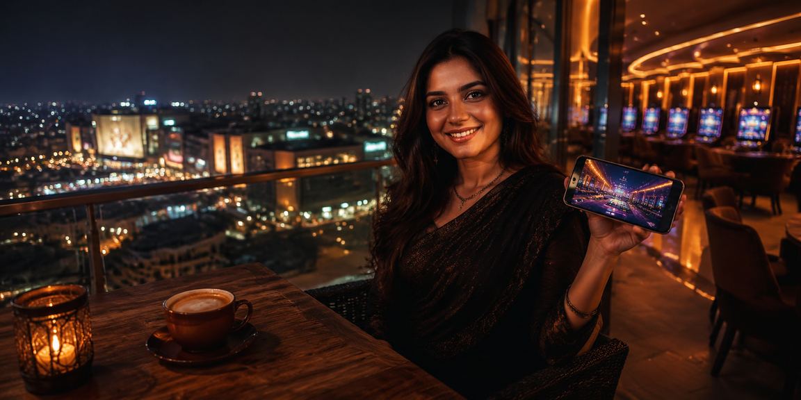 ঢাকা বাজারে মোবাইল ক্যাসিনো খেলা বর্ণনা করে একটি মডেল ছবি